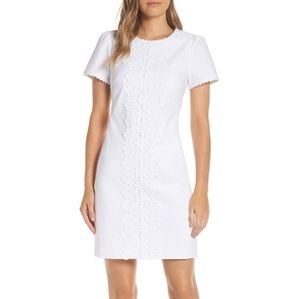 🆕Lilly Pulitzer Maisie Stretch Shift Dress White Spring Summer Dress Size 00